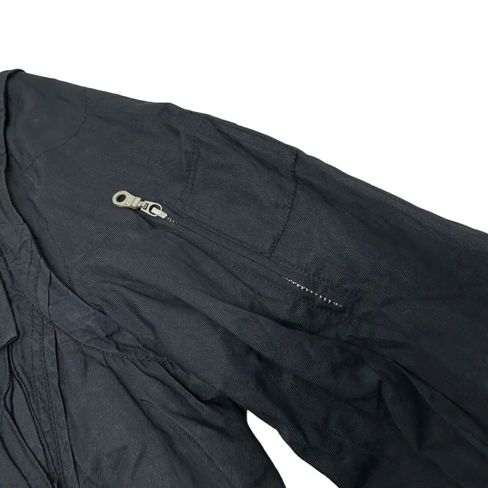 PAUL LA FONTAINE‎ Mens Navy Blue Full Zip Jacket Lined Pockets Buckles Medium